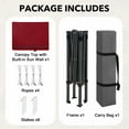 thumbnail image 6 of INTER HUT 6x4 Pop up Portable Canopy Tent, Instant Folding Sun Shelter with Carry Bag, Burgundy, 6 of 8