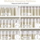 thumbnail image 3 of Cortinas con trabillas en la parte posterior, 243 cm de largo, color beige crema, para sala de estar, decoración urbana, cortinas opacas para dormitorio, cortinas con rieles con aislamiento térmico,, 3 of 5
