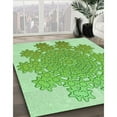 thumbnail image 2 of Ahgly Company Indoor Square Patterned Jade Green Area Rugs, 3' Square, 2 of 6