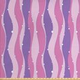 thumbnail image 1 of Abstract Upholstery Fabric by the Yard, Pattern with Vertical Wavy Lines and Little Buble Circles Print, Decorative Fabric for DIY and Home Accents, Pale Pink Pale Pink by Ambesonne, 1 of 4