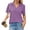 1# Purple Pink, variant on Women's Polo Shirts Crop Tops Collared V Neck T Shirts Boxy Short Sleeve Polo Shirts Summer Basic Tees Fashion Clothes Purple Pink L