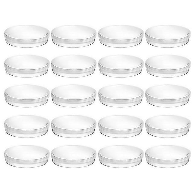 20Pcs Transparent Petri Dishes Plastic Petri Dish for Laboratory Culture Yeast