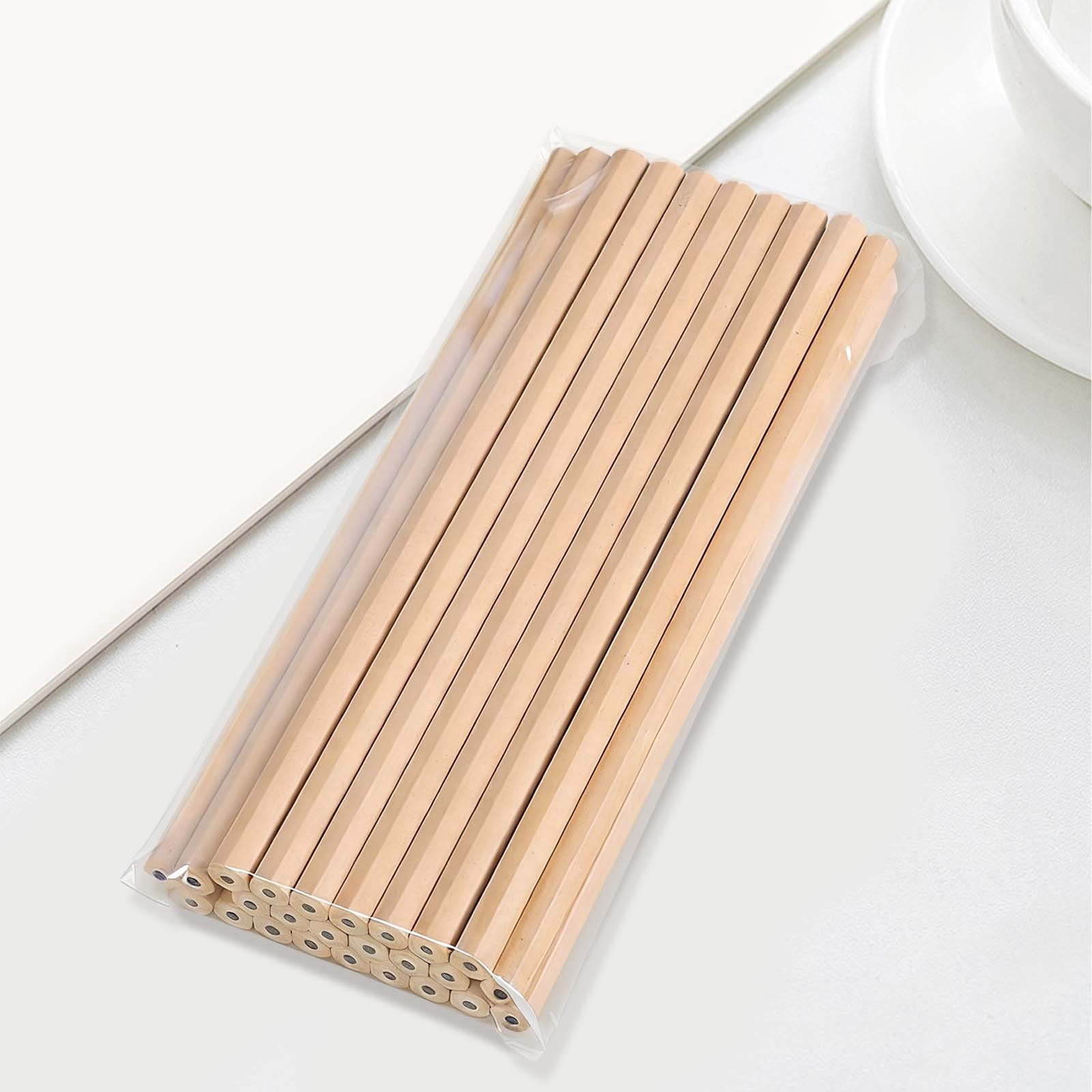 Natural Wood Drawing Pencils Wooden Unsharpened for Art Sketching