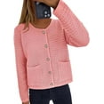 thumbnail image 5 of PRETTYGARDEN Women's Knit Cardigan Sweaters Fall Fashion Long Sleeve Open Front Button Down Trendy Casual Sweater Jacket, 5 of 8