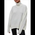 thumbnail image 2 of Suéteres de Cuello Alto para Mujer, Corte Holgado, para Otoño e Invierno. M, 2 of 8