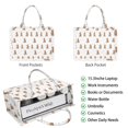 thumbnail image 2 of Large Capacity Tote Bag,White Highland Cow Floral Pattern Handbag Fashion Luxury Tote Bag,15.7"x13"x 5.1" Inches,Laptop Compatible, 2 of 6