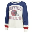 thumbnail image 2 of Women's '47 Cream Buffalo Bills Double Header Curve Raglan Long Sleeve Crop Top, 2 of 3