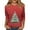 Red #138, variant on HaHaHappy Christmas Women's Shirts Plus Size Funny 3/4 Sleeve T-Shirts Xmas Tree Print Party Tunic Tops Crew Neck Cute Three Quarter Length Pullover Ugly Blouses Royal Blue 2XL