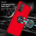 thumbnail image 4 of Case for Samsung Galaxy S20 FE 5G,Dual Layer Hard Military Phone Case with 360 Degree Ring Stand Silicone Bumper Shockproof Protective Case (Camera Protection) Magnetic Car Holder Cover-Red, 4 of 14