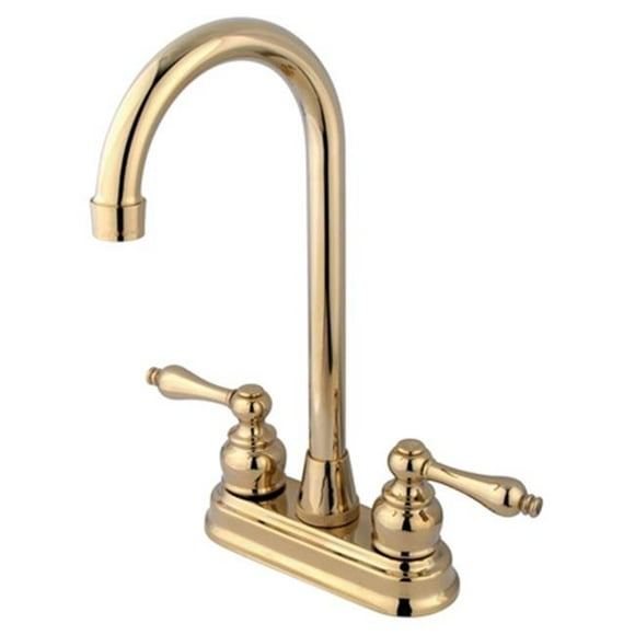 Kingston Brass KB492AL 4 Inch Center Bar Faucet - Polished Brass
