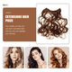 thumbnail image 4 of GOOHOCHY Extensiones de cabello largo extensiones de cabello ondulado Piezas de cabello de peluca humana para mujeres, 4 of 8