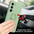 thumbnail image 4 of for Samsung Galaxy S23 Case, Slim Silicone | 360° Ring Holder Kickstand | Support Car Mount | Soft Gel Rubber Hybrid Bumper Samsung Galaxy S23 Phone Case Cover for Girls Women, Matcha Green, 4 of 16