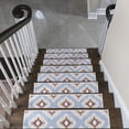 thumbnail image 2 of SussexHome Tetra Design 9" X 28" Stair Treads - 70 % Cotton Anti-Slip Carpet Strips for Indoor Stairs-Easy to Install Stair Treads with Double Adhesive Tape-Safe, Extra-Grip, 13-Pack-Maroon, 2 of 9