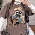 thumbnail image 3 of Funny Western Raccoon Tshirt Howdy Darlin Shirt Design Cute Cowgirl Animal Clipart Halftone Rodeo Aesthetic Graphic Country Vintage Tee, 3 of 6