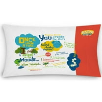 Playtime Premium & Ultra Soft Microfiber Standard Game & Sentences Pillowcase (White). Over 20 Starter Sentences Images. Story Time Kids & Toddler Pillowcase For Girls & Boys