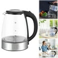 thumbnail image 2 of XKHHLH 2L Electric Kettle Glass, 1500W Fast Boiling Hot Water Boiler with Auto Shut-Off, BPA-Free, Borosilicate Glass, Stainless Steel Interior, Wide Opening, Cordless Tea Kettle, 2 of 9