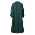 thumbnail image 3 of OSOLU Women Casual Solid Color Dress Button V-Neck Long Sleeve Loose Long Dress Fashionable Sundress Dresses For Women 2025 Elegant Classy, 3 of 6