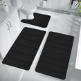 thumbnail image 6 of Feledorashia Ultra Soft Memory Foam Bath Mat Set, Bathroom Rugs for 3 Pieces, Toilet Mats, Cozy, Water Absorption, Non-Slip, Thick, Machine Washable, Quick Drying, 6 of 7