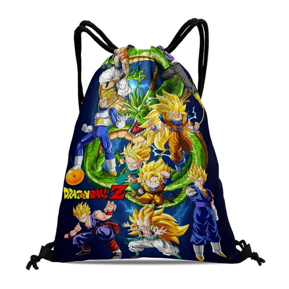 Drawstring Backpack for DRAGON BALL Sackpack Adults Women Men Party Favor Bags Sports for Gym Travel Swimming Hiking Camping Tote Bag 11.8 × 15.7 in