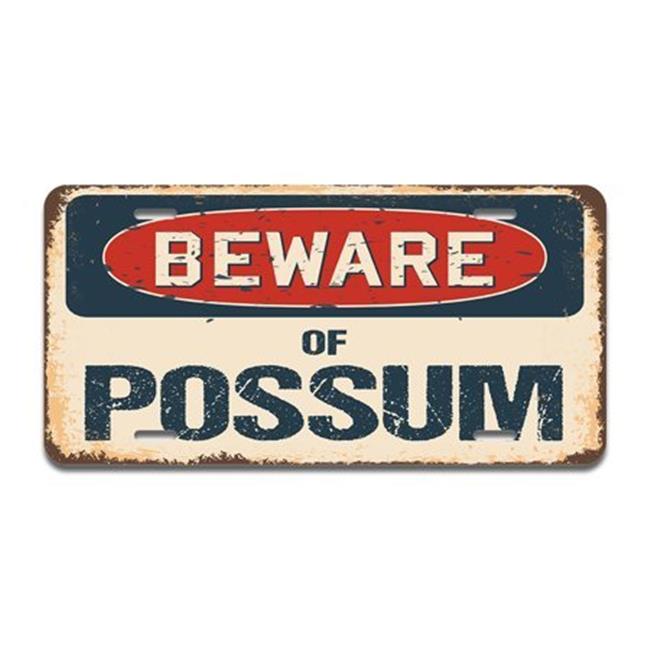 Metallschild „Beware Of Possum“ – 20,3x30,5 Cm, Aluminium, Wetterfest, Mit Aufhängebohrungen, Vintage-Stil