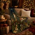 thumbnail image 3 of Enchanted Forest Forager in Moonlit Scene for Fantasy and Nature Enthusiasts, Housewarming Gift, Soft and Cozy Flannel Blanket for Home Decor, Bedroom or Living Room Accent, 3 of 9