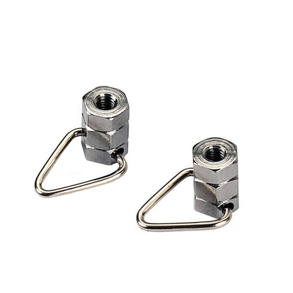 2 PCS Strap Lock Strap Button Banjo Guitar Strap Hook Button for Banjo (Silver)