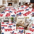 thumbnail image 6 of Independence Day Star Washable Living Room Rugs 5'x8', Patriotic USA Flag Red Blue Star Fireworks Low Pile Throw Large Area Rug Non-Slip Sturdy Edge Binding Carpet for Living Room Kitchen Office, 6 of 9