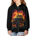 thumbnail image 3 of chaqlin Tractor Sweatshirts for Boys 8-10 Zip Up Hoodie Sweatshirt Fire Flame Print Long Sleeve Hooded Jacket Causal Sport Coat with Pockets Fall Winter Fashion Clothes, 3 of 4