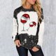 thumbnail image 2 of Gibobby Sudaderas para mujer navidad Ms Coat Manga Larga Cuello Redondo Estampado Navidad Sin Gorro Polar(Negro,XG), 2 of 5