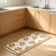 thumbnail image 3 of VMWMSSR Floral Rectangular Area Rug Vintage Floral Print Non Floor Mat Washable Indoor Runner Carpet Living Room Bedroom Entryway Home Decor Floor Accessory(Yellow-23.62"x35.43"), 3 of 5