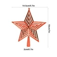 thumbnail image 3 of Cinvoph Christmas Star Tree Topper Christmas Decorative Holiday Treetop Shatterproof Star Ornament for Holiday Christmas Tree Decoration 7" Red, 3 of 8