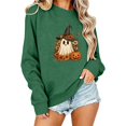 thumbnail image 2 of Womens Vintage Halloween Sweatshirt Crewneck Long Sleeve Pullover with Cute Pumpkin Graphic for Fall Spooky Season, 2 of 4