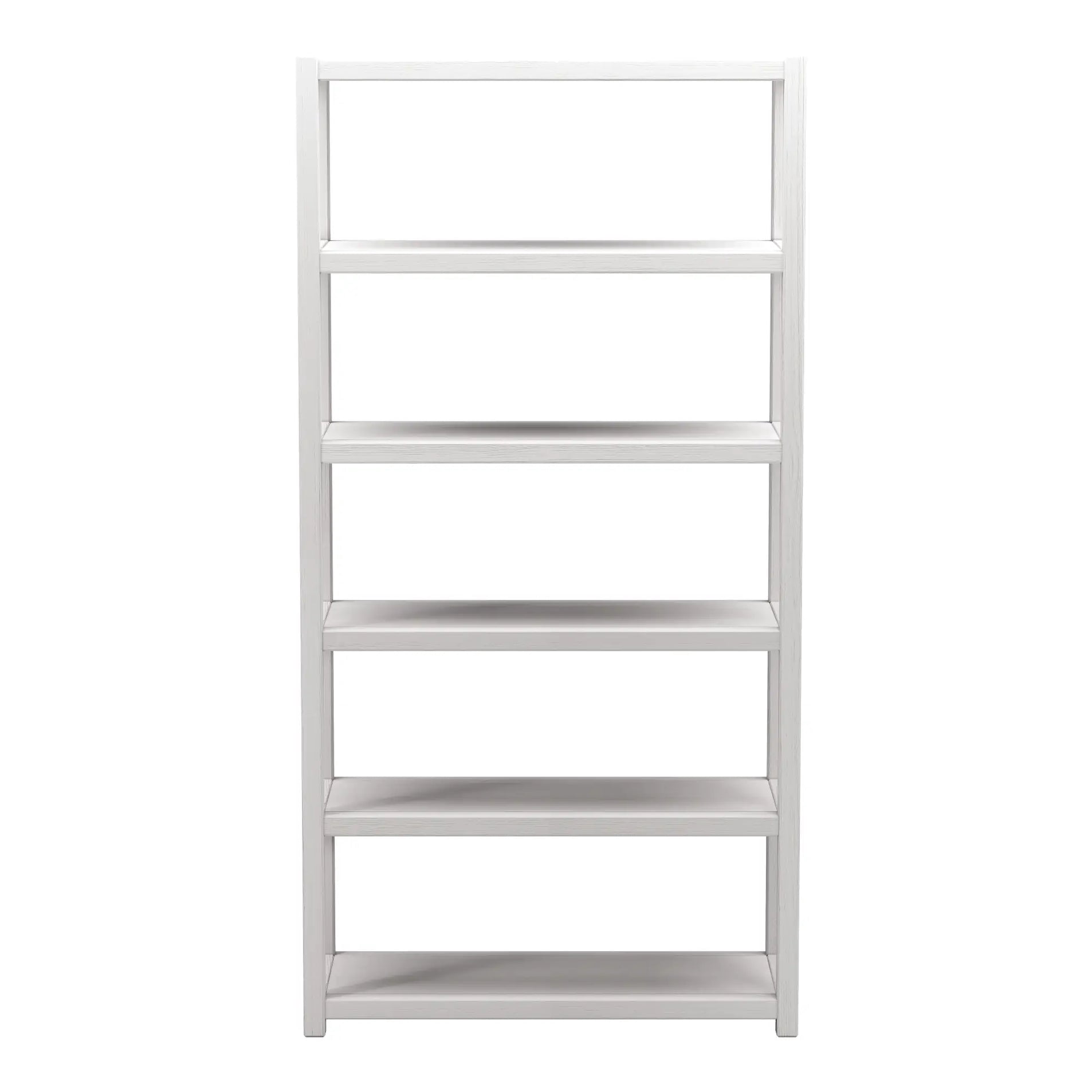 Greenport 72" Bookcase, Solid Wood with a Brushed White Finish