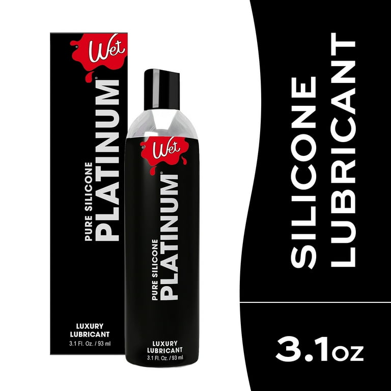2 pack) Wet Platinum Silicone-Based Unflavored Personal Lubricant, Ultra  Long-Lasting Premium Lube for Men and Women, 3.1 fl oz