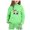 Green, variant on Toddler Girls' Sweatsuit Cartoon Cat Print Hoodie Sweatpants Outfits, Sizes 2-3T