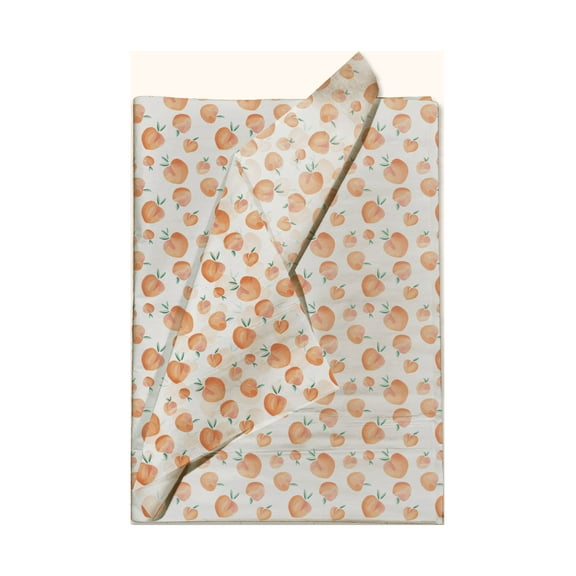 Peaches Printed Tissue Paper - Decorative Tissue for Decoupage - Spring Tissue Paper | 24 Sheets 20" x 30"
