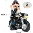 thumbnail image 2 of Gnomo de jardín de motocicleta, 5,25" x 5,25", estatua impermeable, protección solar, decoración de jardín para jardín, decoración de patio, decoración de balcón JM  Cocina, Decoración y Otros, 2 of 5