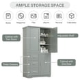 thumbnail image 3 of ChromaCore Tall Wide Storage Cabinet with 3 Doors & 3 Drawers and Adjustable Shelves for Home,Office,Assembly Required, 3 of 7