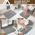 thumbnail image 5 of Bath Rugs for Bathroom Extra Thick - Anti-Slip Bath Mats Soft Plush Yarn Shaggy 100% Strong Mirco Polyeste Mat Living Room Bedroom Mat Floor Water Absorbent(Grey,20x32 - Inches), 5 of 8