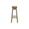 thumbnail image 3 of Boraam Sonoma Bar Height Backless Saddle Wood Kitchen Bar Stool, Barnwood Wire-Brush Finish, 3 of 6