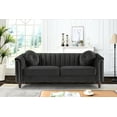 thumbnail image 4 of Uspridefurniture Hills Tufted Back 2Pcs Living Room Set,Black Velvet, 4 of 5