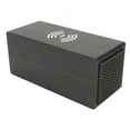 thumbnail image 1 of Clock, Brightness Adjustable Digital Alarm Clock Black Wooden  For Desk, 1 of 8