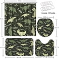 thumbnail image 2 of 4 Pcs Bathroom Sets with Shower Curtain and Rugs, Tractor Construction Farm Car, Bathroom Decor Kids Happy Green Blue Shower Curtain Sets for Bathroom Decor, 2 of 4