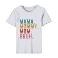 thumbnail image 5 of YHAJDS Women's Summer Tops Trendy Letter Print Short Sleeve Round Neck Loose Blouse, 5 of 5