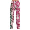 thumbnail image 3 of Women's Casual Fashion Christmas Pajama Pants, Long Sleepwear Trousers for Sports and Home Use, Comfortable and Soft Material for Nightwear and Lounging,Army Green,XL, 3 of 6