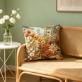 thumbnail image 2 of Vintage Floral Throw Pillow Covers, Short Pile Plush Boho Decorative Square Pillowcases for Living Room Couch Bed Decor, 2 of 6