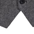 thumbnail image 4 of Vest for Men, Sleeveless Solid Color Medieval Button Front with Fake Pockets, Polyester-Elastane Blend, Black, Size L, 4 of 7