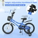 Costway Vélo Enfant 18" avec Roues d'Entraînement Amovibles et Panier pour 4-8 Ans Bleu – image 5 sur 10