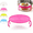 Pink, variant on Microwave Folding Tray, 2 Tier Stackable Rack for Kitchen Meals, Foldable Microwave Plate Holder with Ventilated PP Design for Food Organization