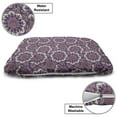 thumbnail image 3 of Flower Pet Bed, Radial Symmetrical Shapes Symbols of Universe Mandala Floral Patterns, Resistant Pad for Dogs and Cats Cushion with Removable Cover, 24" x 39", Pale Purple Quartz White, by Ambesonne, 3 of 4